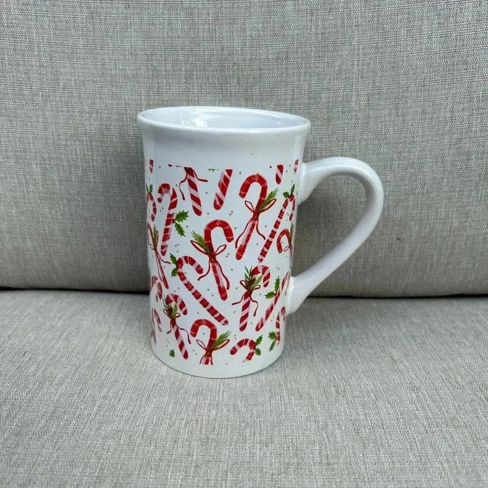 Christmas Candy cane mug white red‎ green